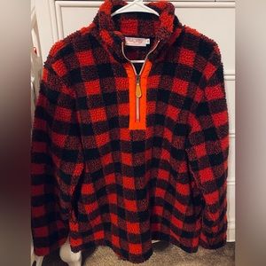 🥂Pink Lily Boutique Buffalo Plaid Sherpa Pullover🥂